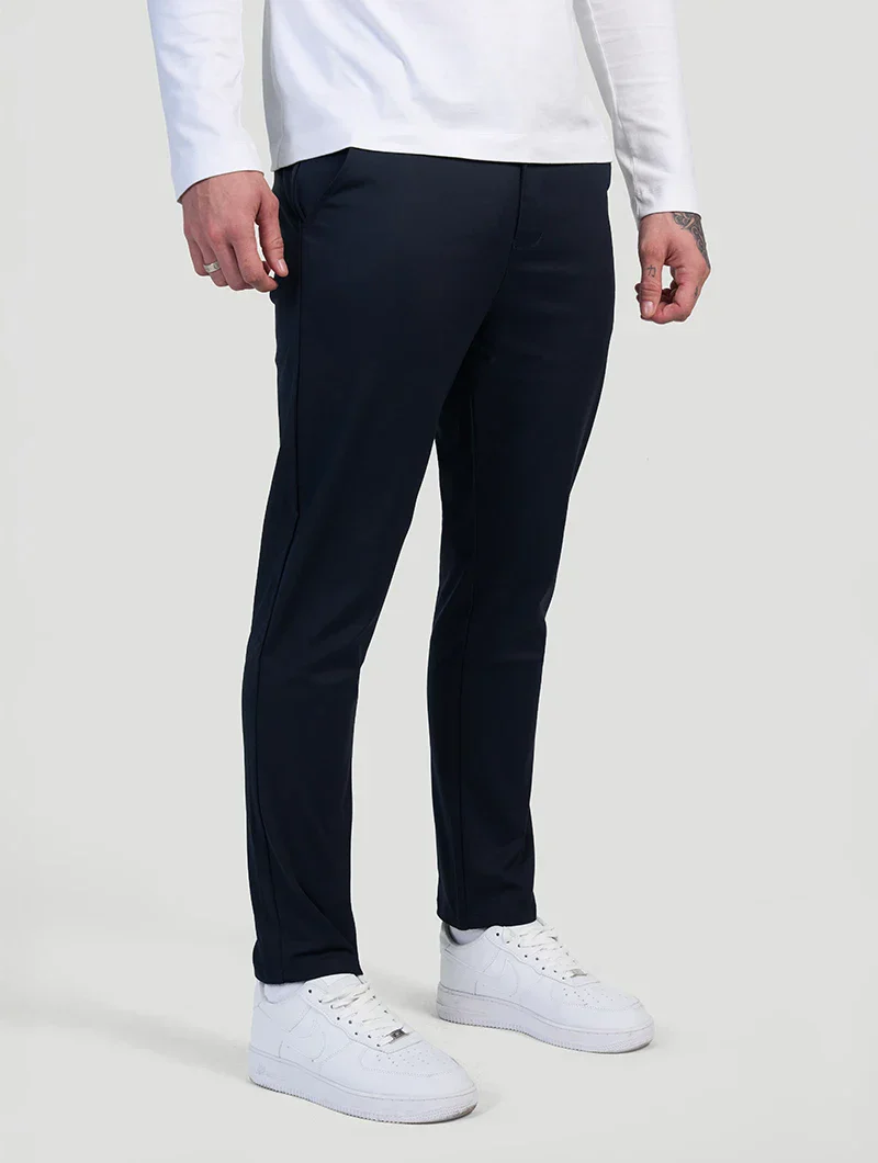 Astino Pantalones rectos - Azul Oscuro