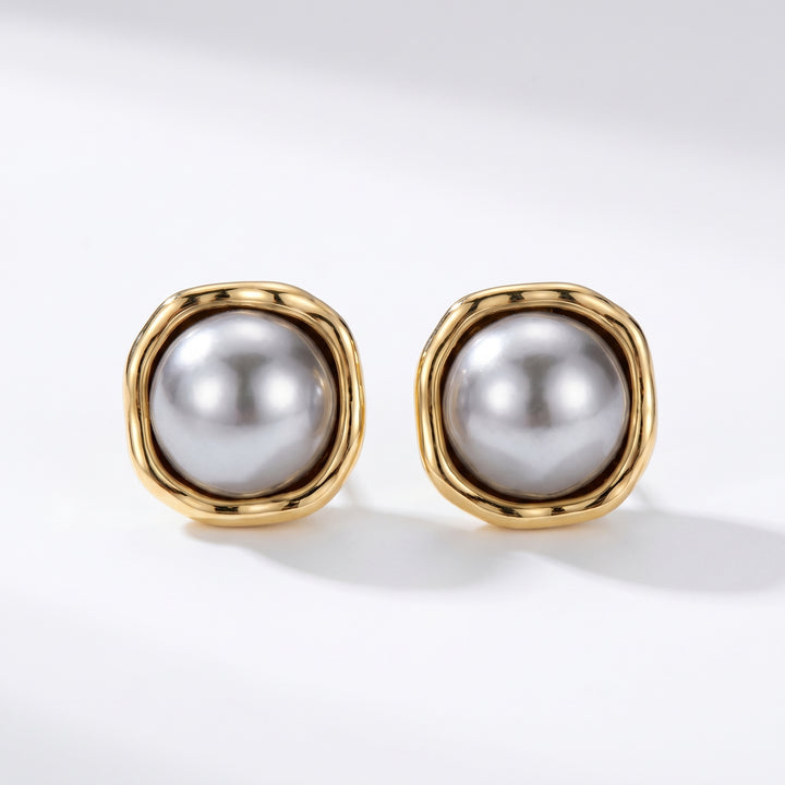 Pendientes de Perlas Negras Elegantes con Gracia Atemporal
