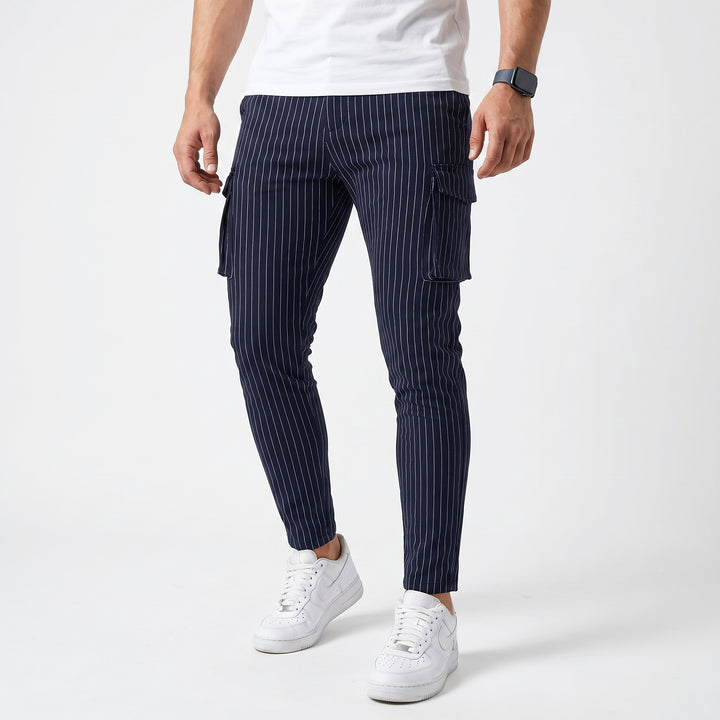 Vittorio Pantalones Slim Fit - Azul oscuro
