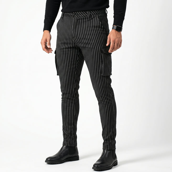 Vittorio Pantalones Slim Fit - Negro