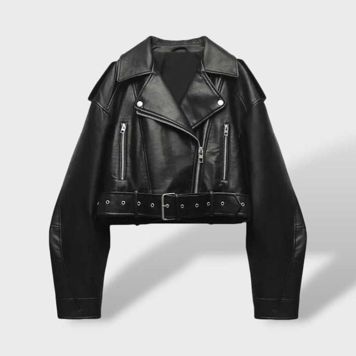 Cazadora de Polipiel Mujer Oversize