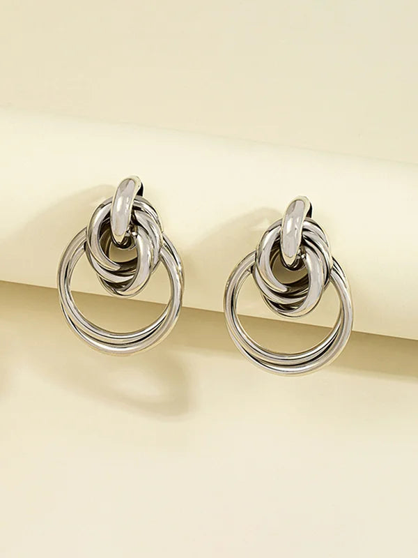 Pendientes Aros Dorados entrelazados