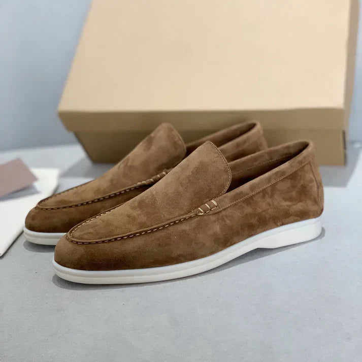 Enzo™ | Mocasines de ante con suela híbrida