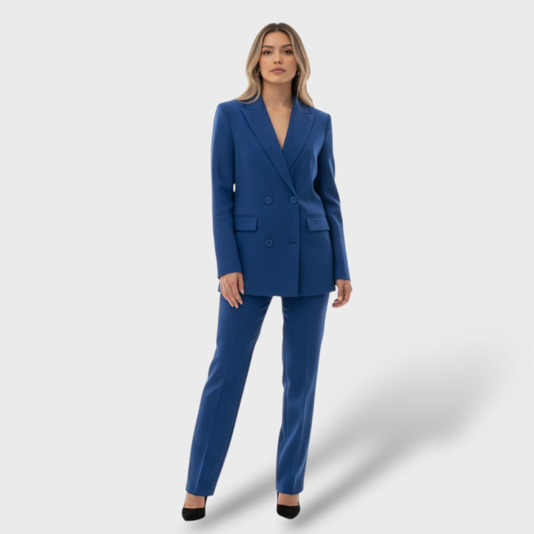 Conjunto Elegante Mujer Blazer y Pantalón de Corte Recto