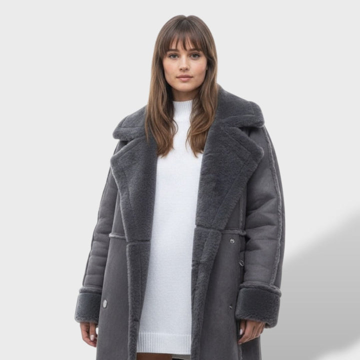 Abrigo Polar Largo Mujer Ava Elegante y Cálido