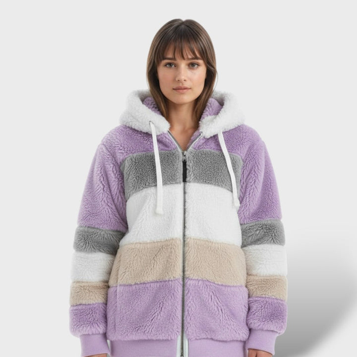 Chaqueta de Invierno con Capucha y Cremallera para Mujer