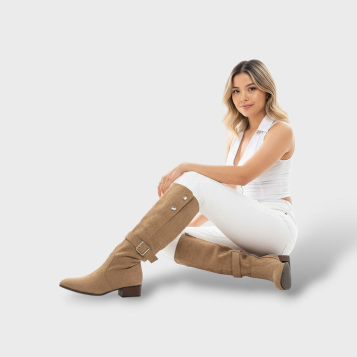Botas Western Mujer Plegadas