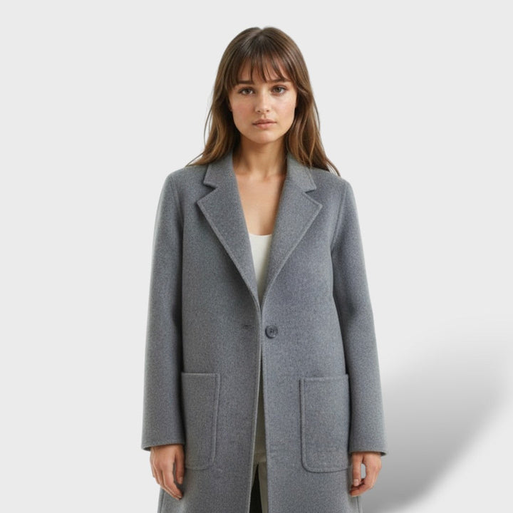 Abrigo de Lana Estilo Coreano Mujer