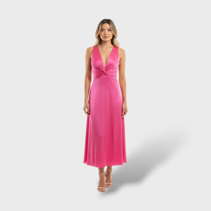 Vestido maxi elegante de fiesta sin mangas