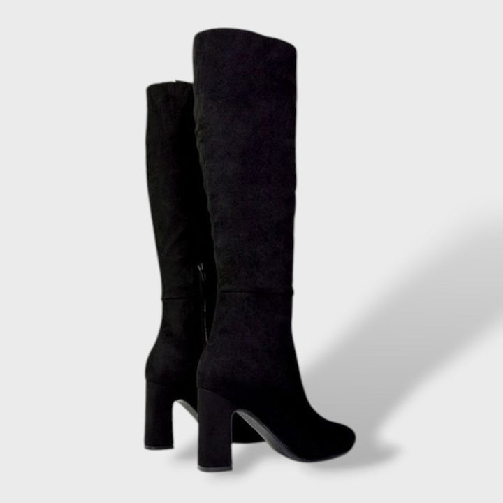 Botas Altas Mujer Tacón Ancho Elegantes