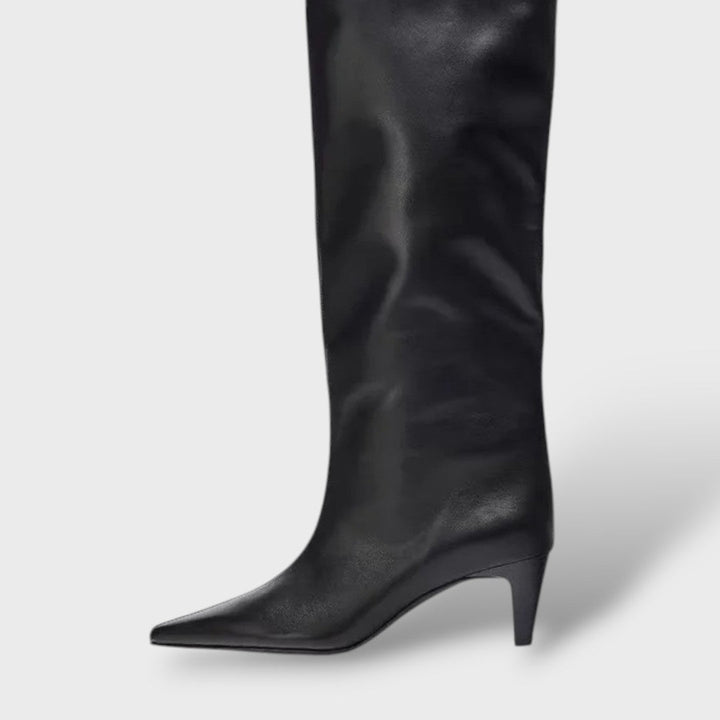 Botas Altas de Cuero Mujer Estilo Cowboy