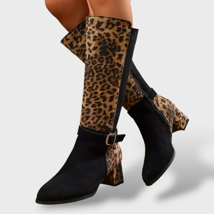 Botas Altas Leopardo Mujer