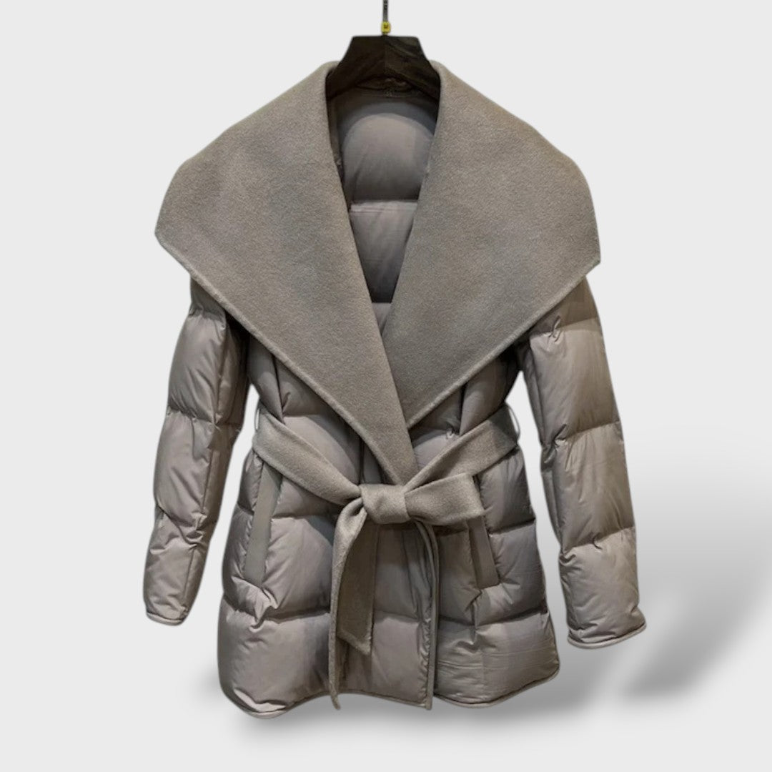 Abrigo de Invierno Mujer Lana y Plumón