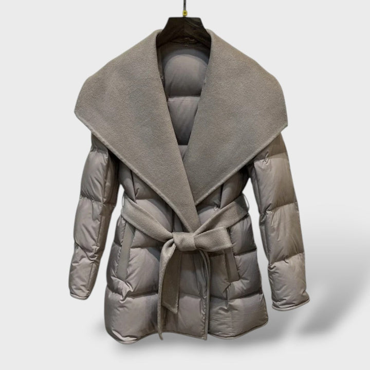 Abrigo de Invierno Mujer Lana y Plumón